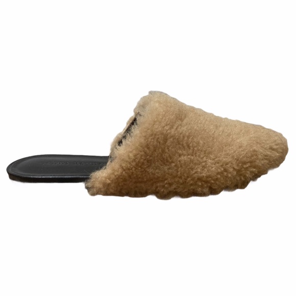 Jenni Kayne Shoes - Jenni Kayne Shearling Mule Fur Slides Natural 37/7